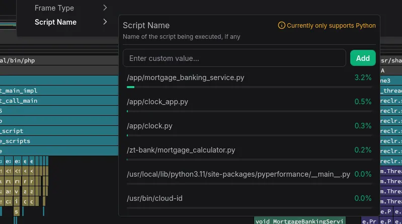 The filter UI now allows you to filter by script