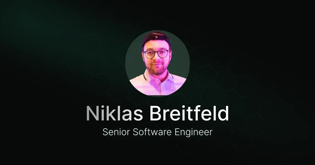 Welcoming Niklas Breitfeld, our new Senior Software Engineer